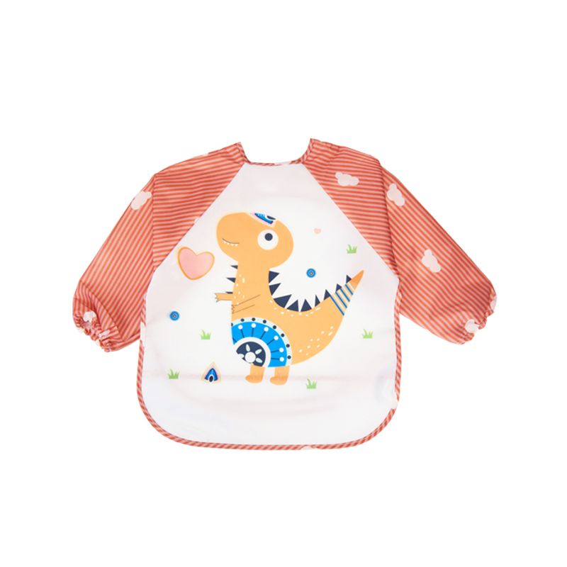 PUMUCKI - Babero Manga Larga 6-12M Naranjo Pumucki