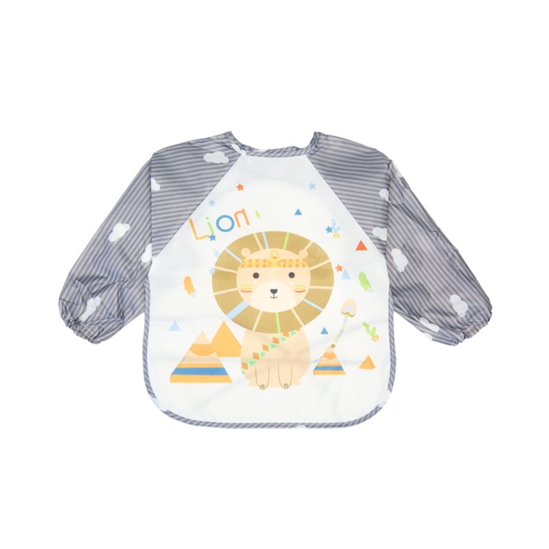 PUMUCKI - Babero Manga Larga 6-12M Gris Pumucki