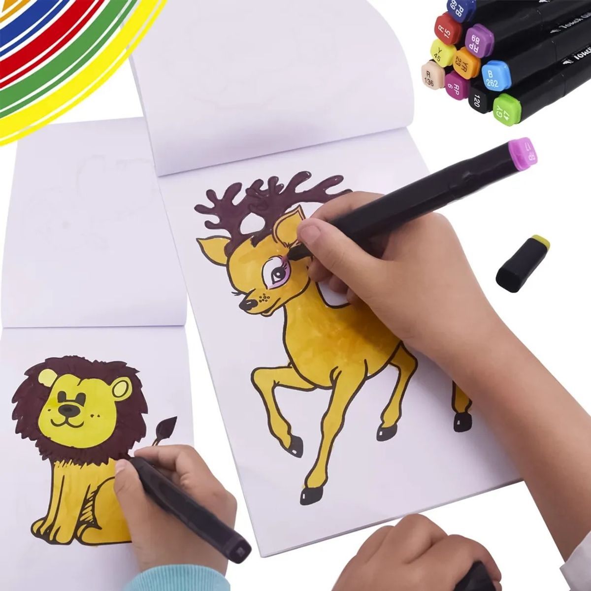 GENERICO - Kit Dibujo Para Niño De 68 Pcs En Maleta Colores
