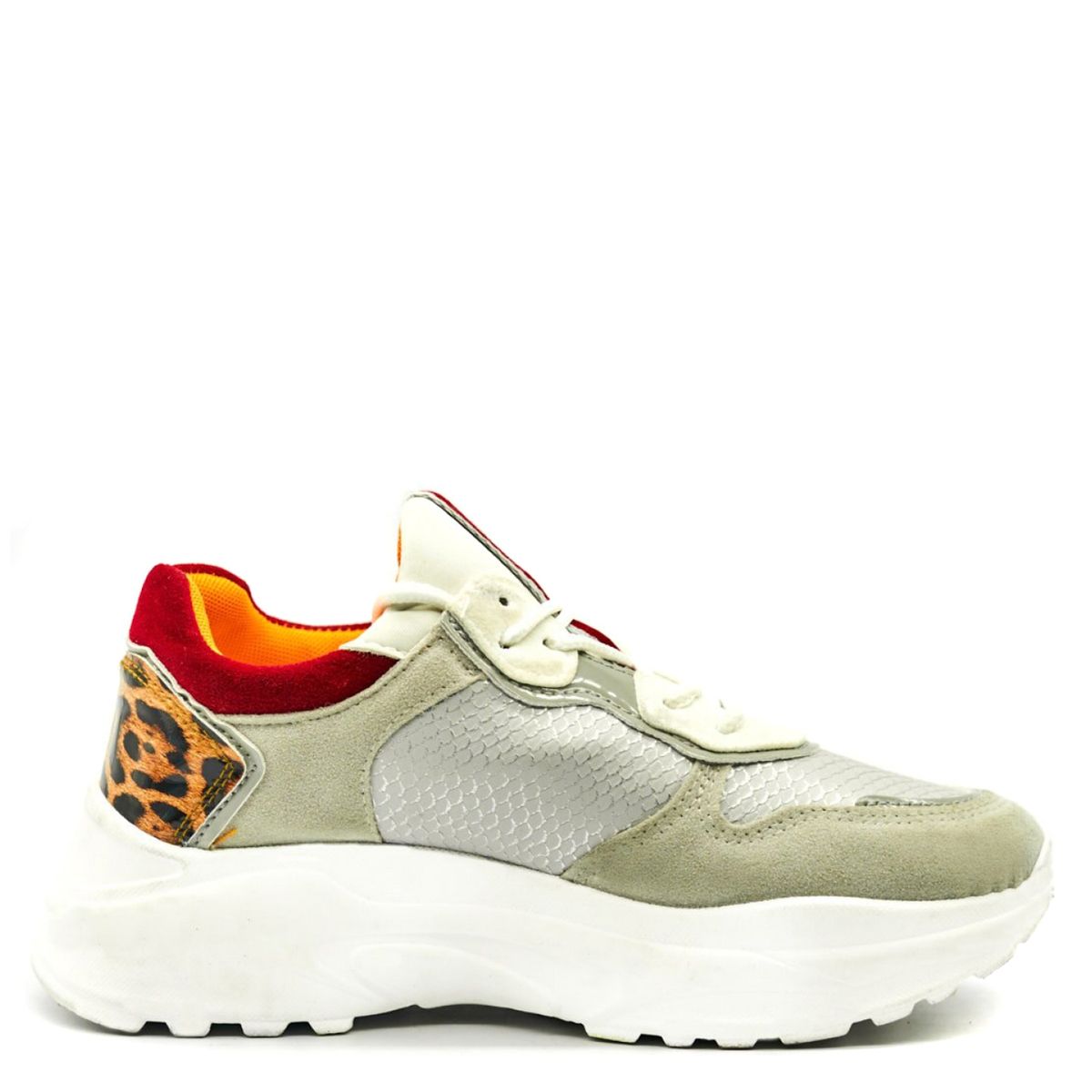 NEW WALK - Zapatilla Urbana Mujer Plateado