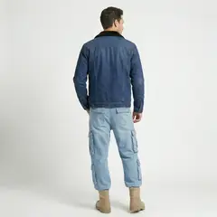 D'JOE - Chaqueta Denim Forro Polar Hombre
