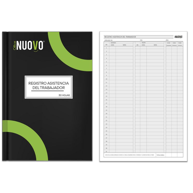 NUOVO - Libro de asistencia 30 hojas