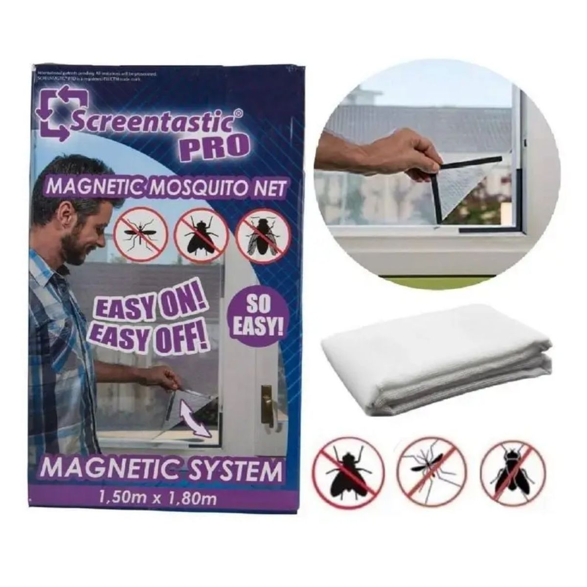 GENERICO - Malla Magnético Antimosquitos Moscas Zancudos Malla