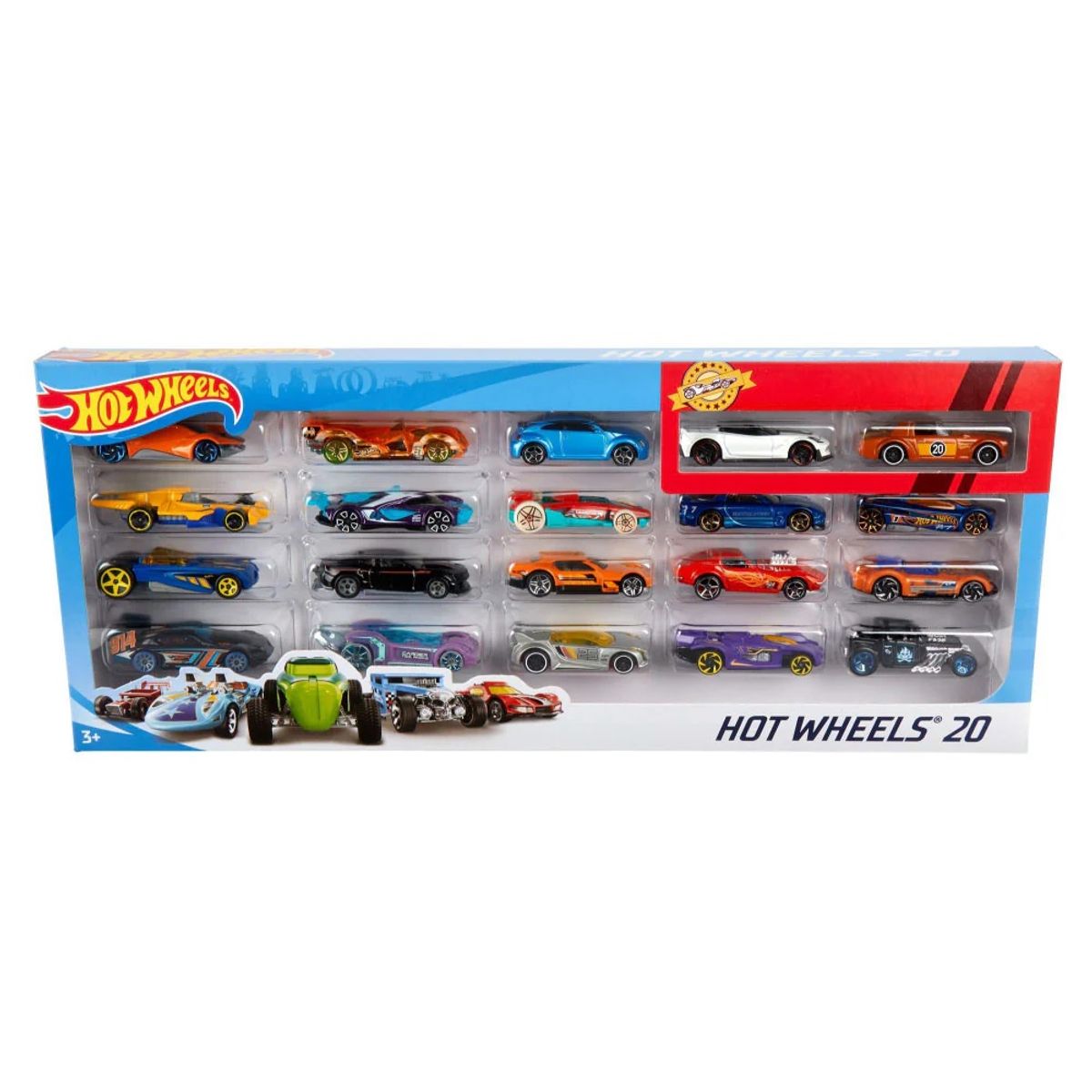 HOT WHEELS - Pack caja con 20 Autos Hot Wheels surtidos