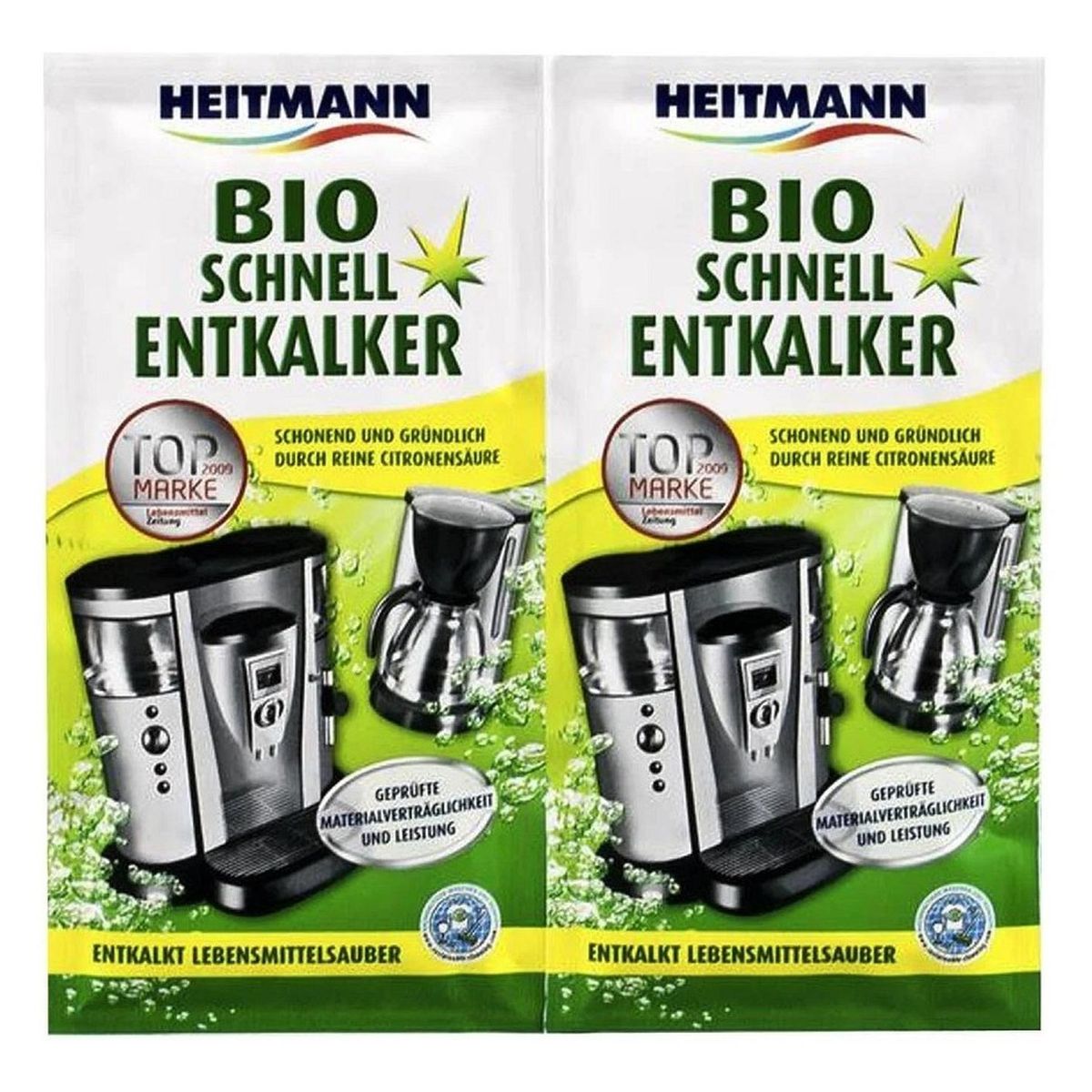 GENERICO - Descalcificador Heitmann Cafeteras y Hervidores 2x25g