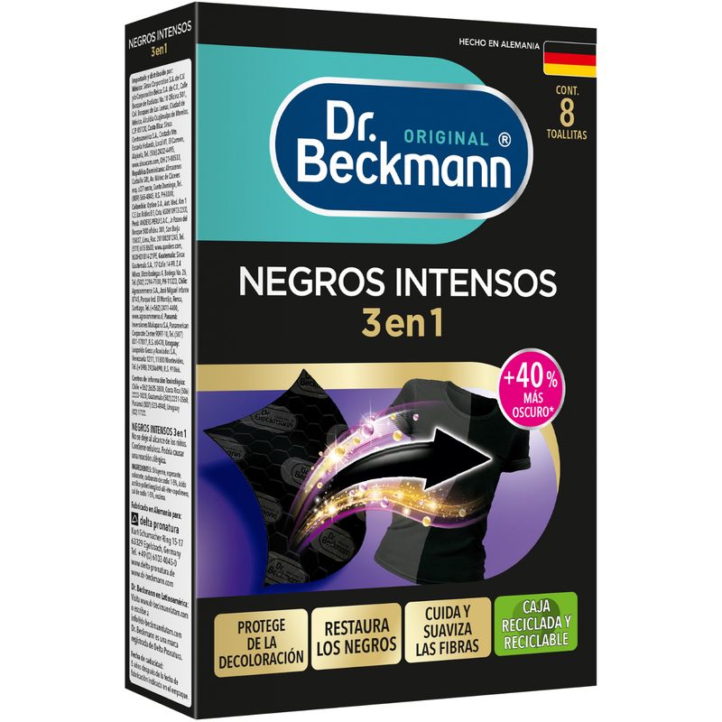 DR BECKMANN - Dr. Beckmann Toallitas Renovadoras para Ropa Negra