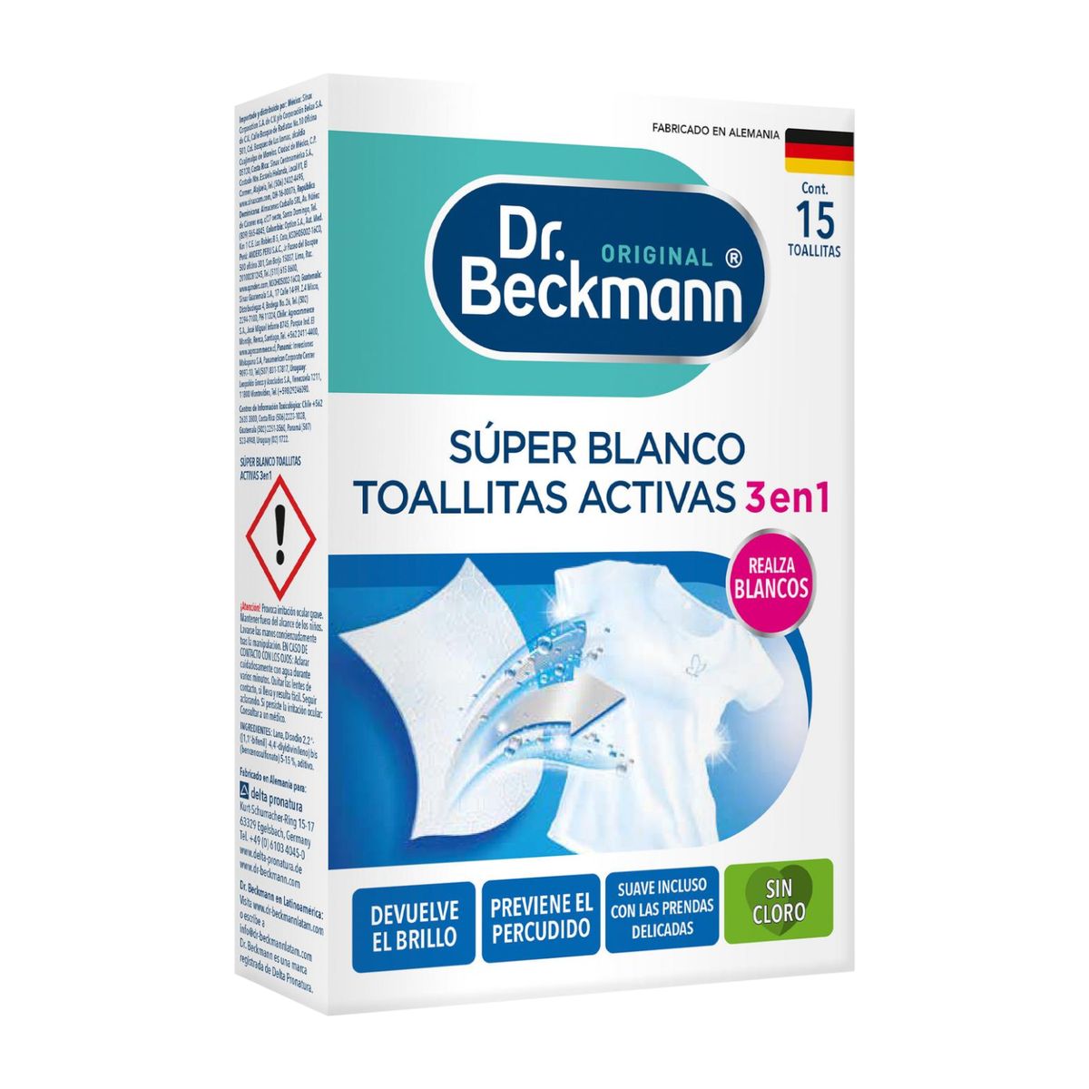 DR BECKMANN - Toallitas Súper Blanco Dr Beckmann x15 Unid