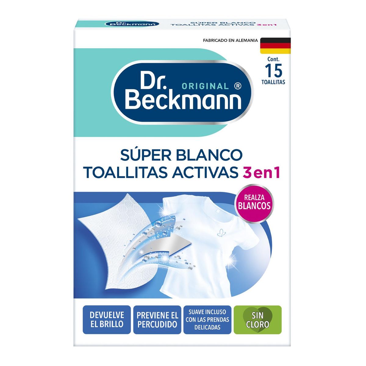 DR BECKMANN - Toallitas Súper Blanco Dr Beckmann x15 Unid