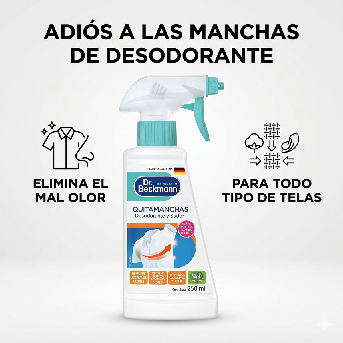 DR BECKMANN - Quitamanchas Desodorante Y Sudor 250ml