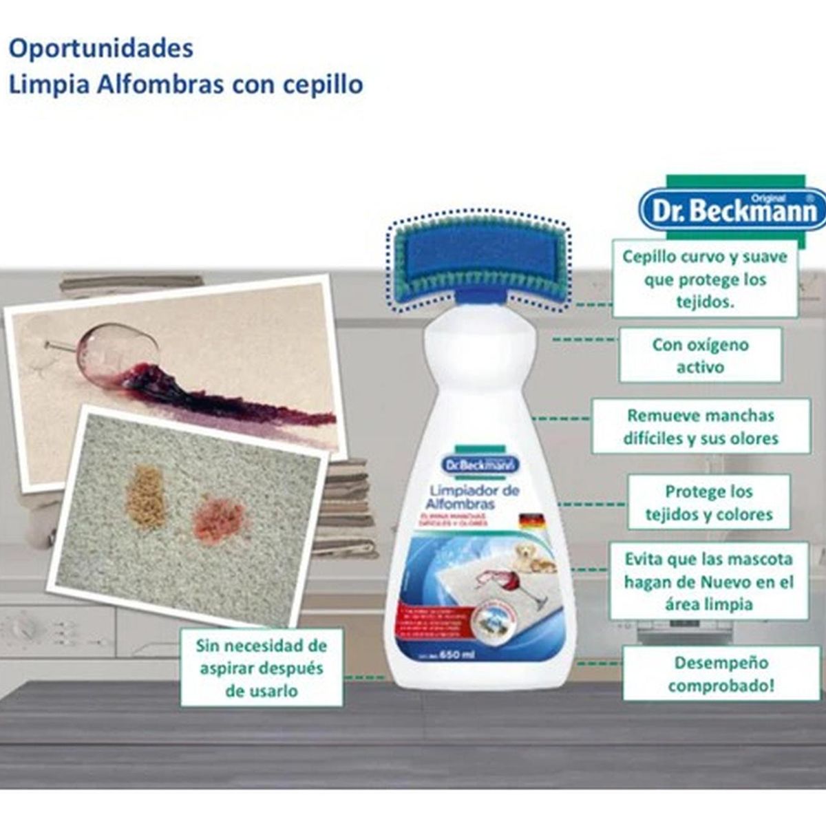DR BECKMANN - Quitamanchas Alfombras 650 Ml Dr. Beckmann