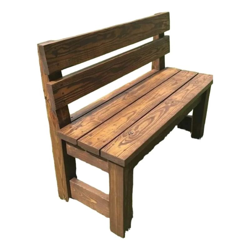 GENERICO - Banca Madera maciza para Jardín Patio Porche Con Tratamiento para Exterior