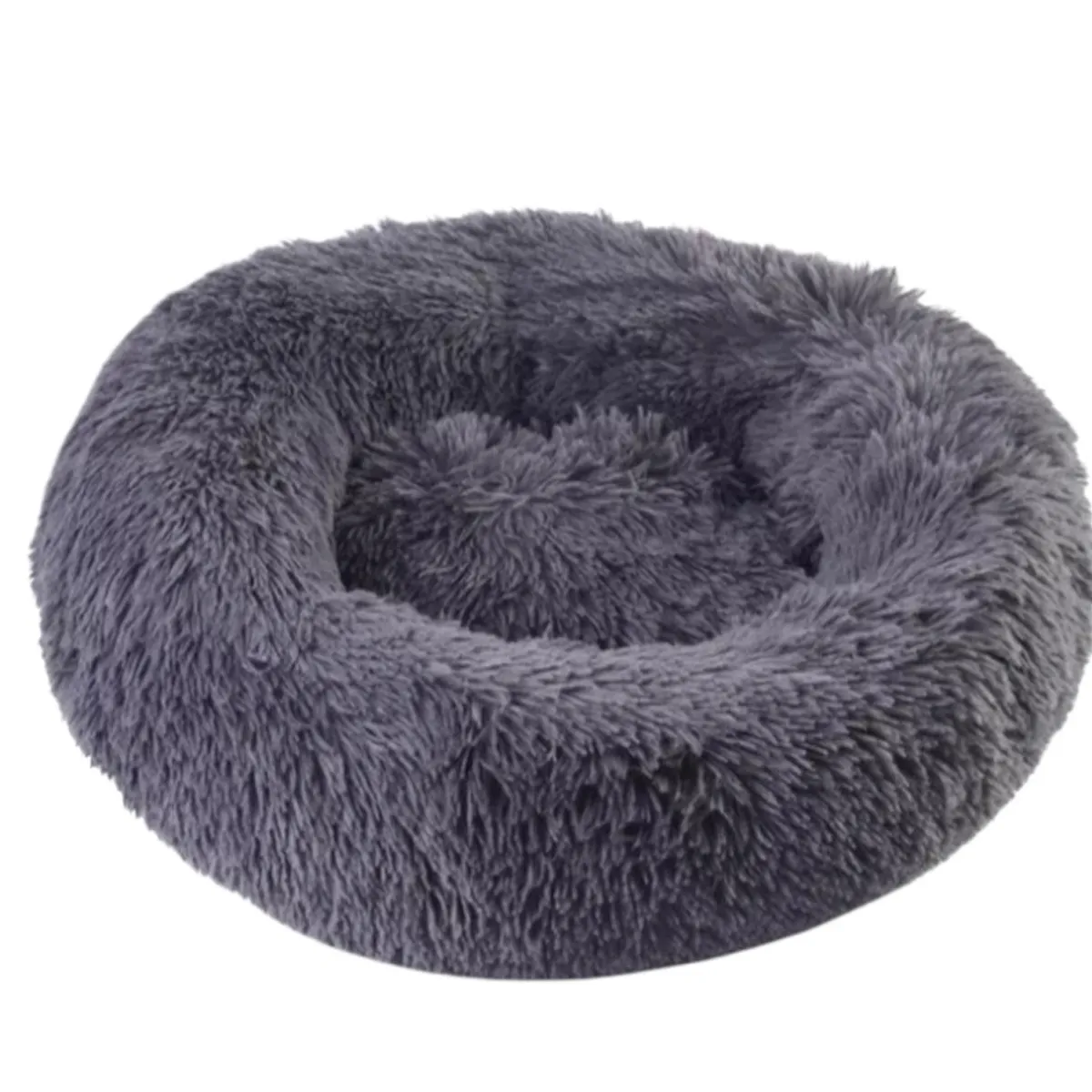 GENERICO - Cama De Felpa 40cm Para Mascotas Para Invierno Gris Oscuro
