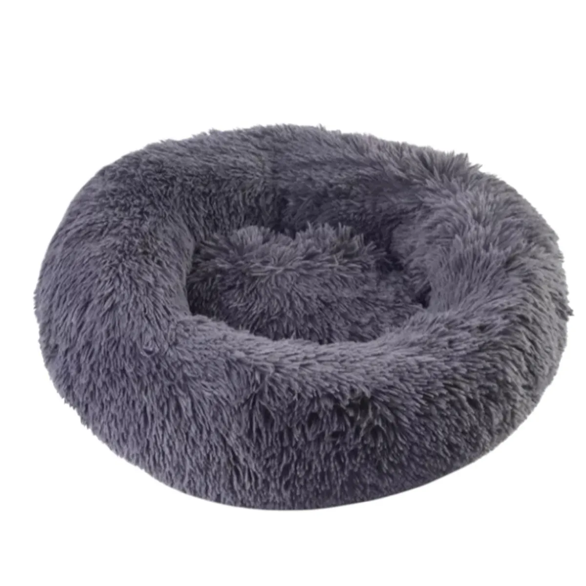 GENERICO - Cama De Felpa 40cm Para Mascotas Para Invierno Gris Oscuro