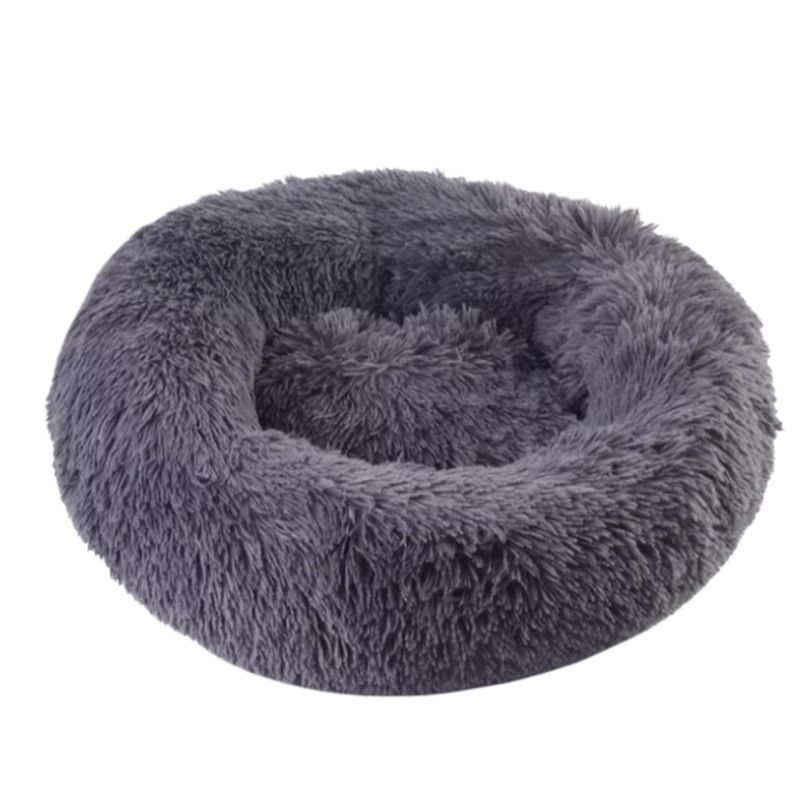 GENERICO - Cama De Felpa 40cm Para Mascotas Para Invierno Gris Oscuro