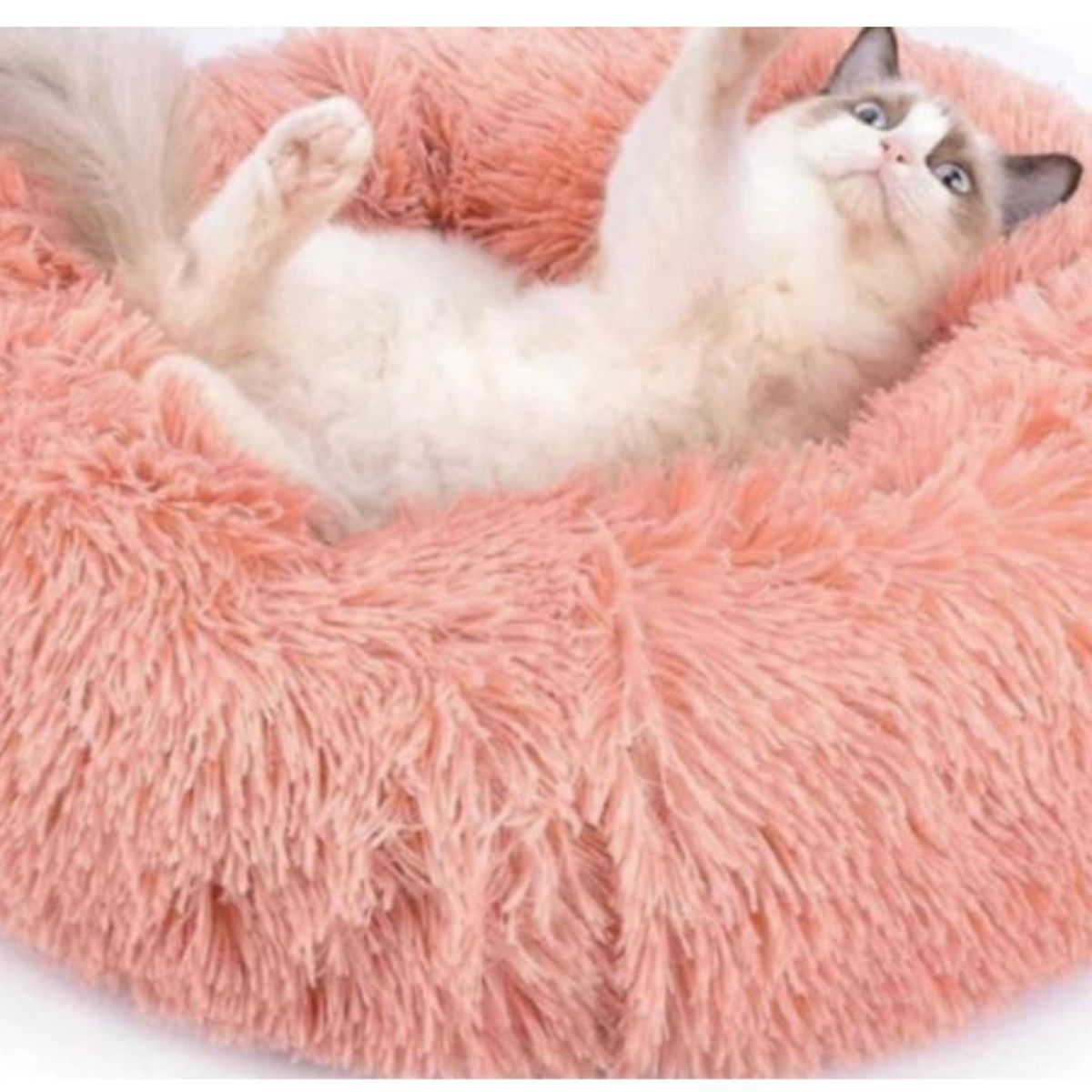 GENERICO - Cama De Felpa 70cm Para Mascotas Para Invierno Rosa Palo