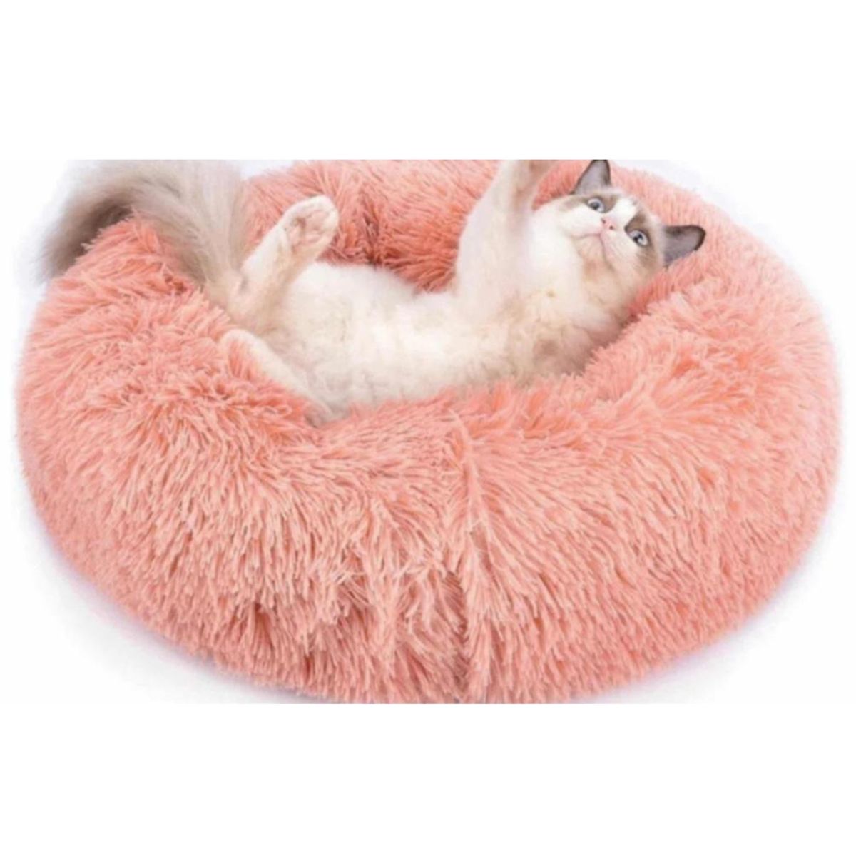 GENERICO - Cama De Felpa 70cm Para Mascotas Para Invierno Rosa Palo