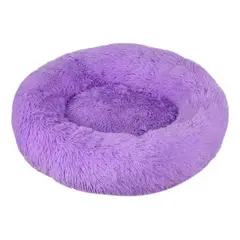 GENERICO - Cama De Felpa 80cm Para Mascotas Ideal Para Invierno Lila