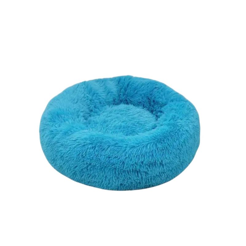 GENERICO - Cama De Felpa 60cm Para Mascotas Ideal Para Invierno Celeste