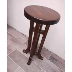 GENERICO - Piso Taburete Madera Banco Para Bar Color Nogal Oscuro