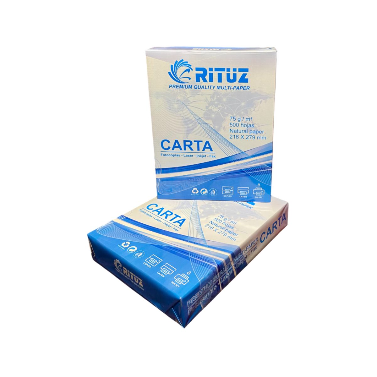 OEM - Resma Papel Carta Rituz Multipropósito 500 Hojas Blancas