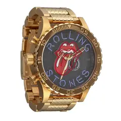 NIXON - Reloj Rolling Stones 51-30 Gold Black - Amarillo