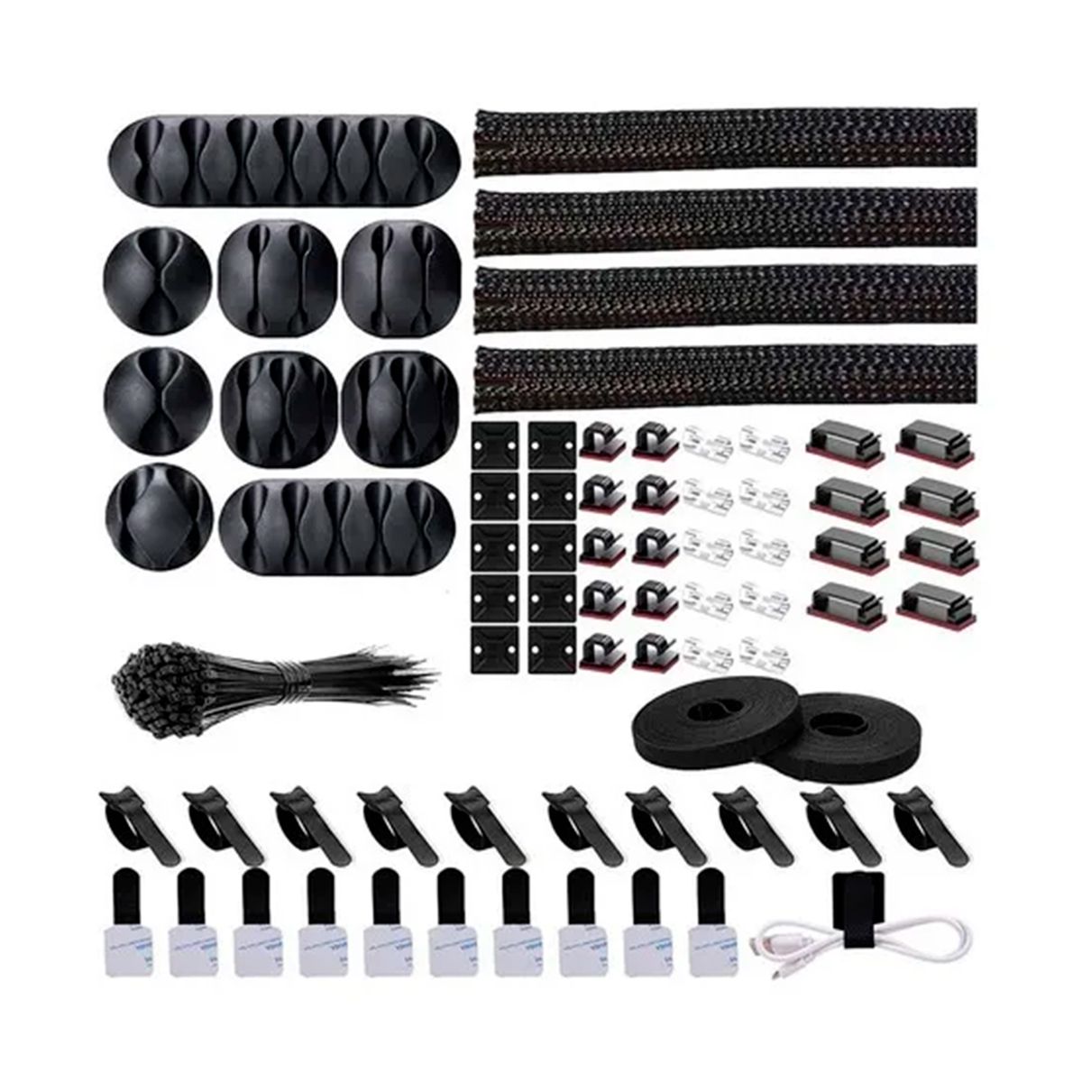 GENERICO - Kit Organizador De Gestión De Cables De 173 Piezas