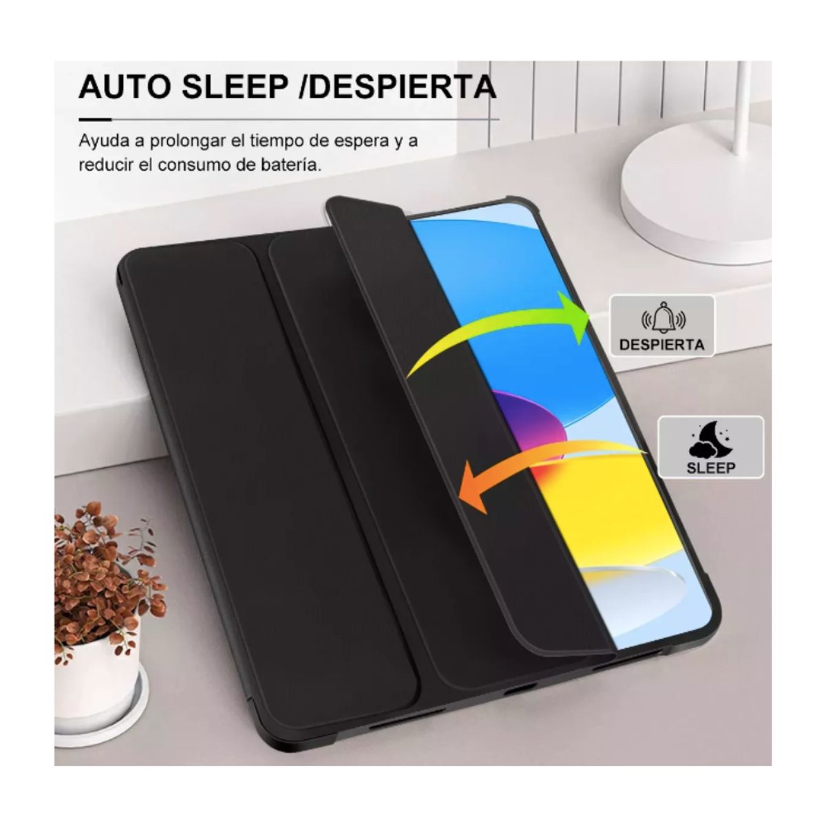 GENERICO - Funda Smart Cover Para iPad 10.2 / Air 3 10.5 Ranura de Lapiz