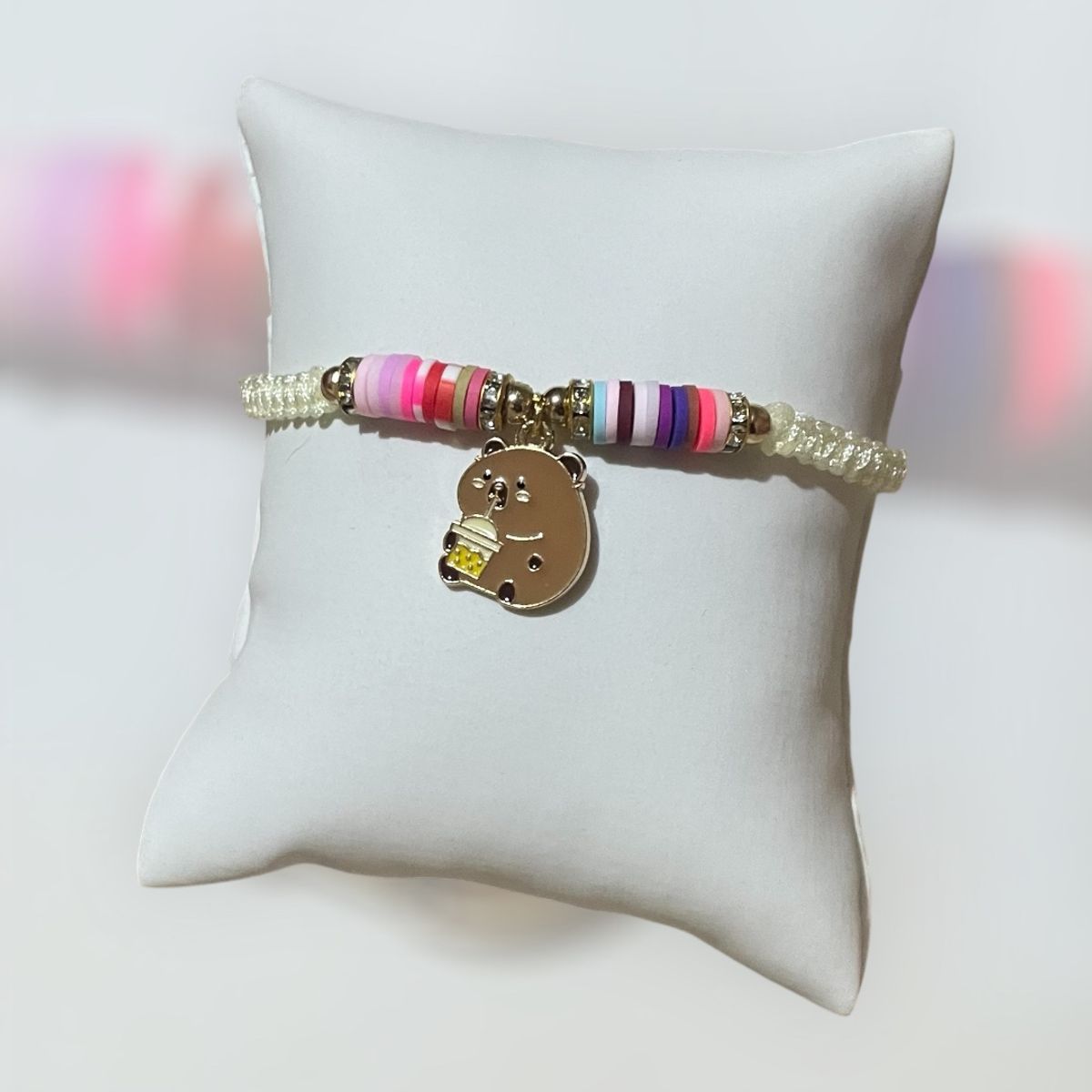 GENERICO - Pulsera Capibara Blanco Dream