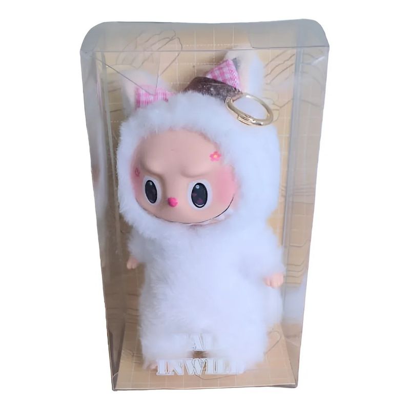 GENERICO - Peluche Labubu Blanco En Caja Regalo Novedad