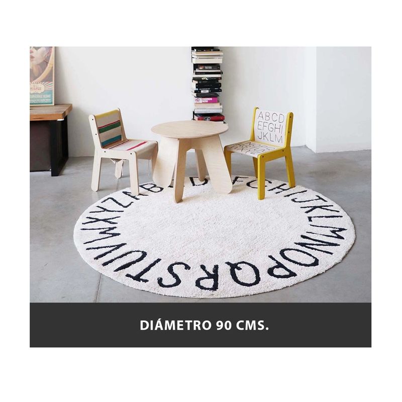 REGALITOLINDO CL - Alfombra Decorativa ABC 90 cm