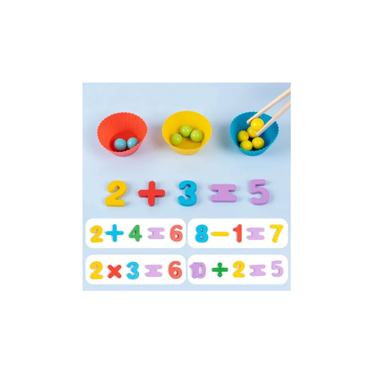 GENERICO - Juego Montessori Matemáticas Didáctico De Madera