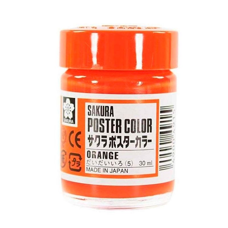 SAKURA - Témpera Profesional Poster Color Sakura Naranja 30ml