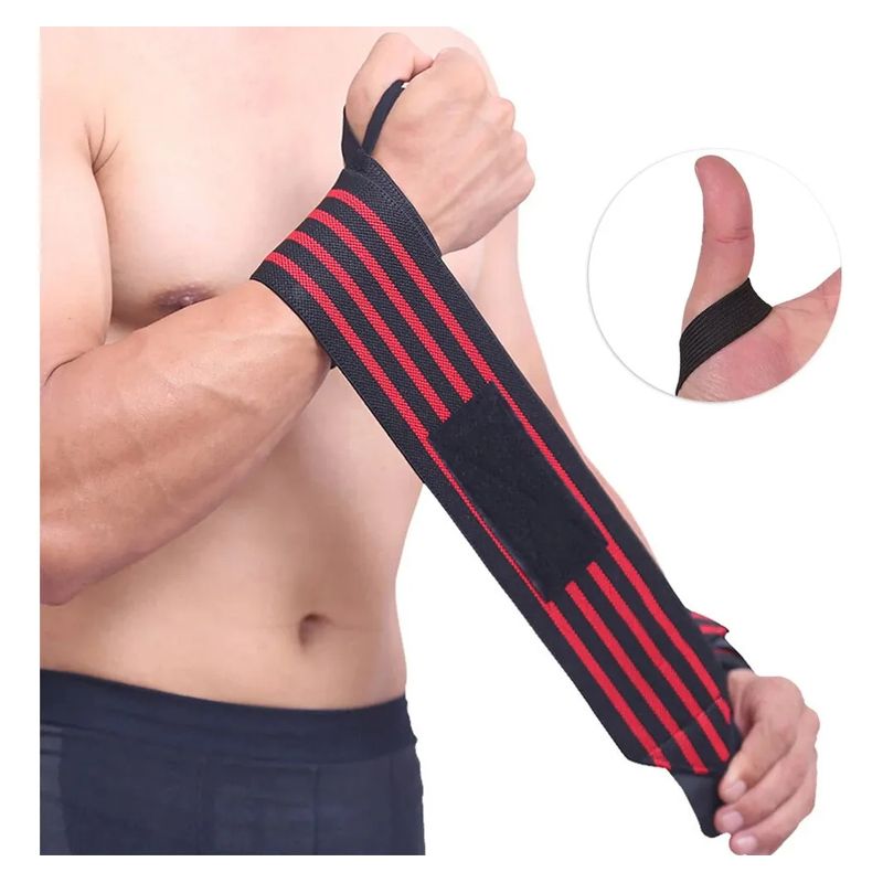GENERICO - Par De Muñequeras Gym Negro