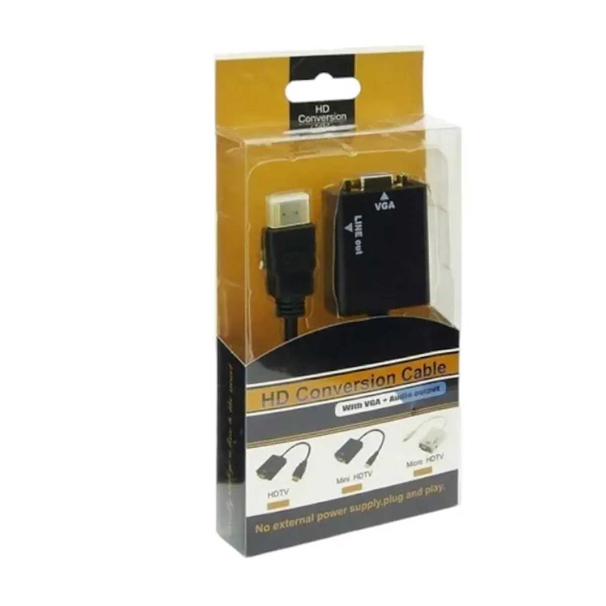 GENERICO - Convertidor De Video Hdmi A Vga Macho