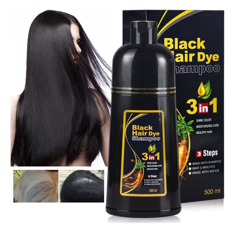 DEXE - Shampoo Tinte 3 En 1 Cubre Canas Con Argán Color Negro