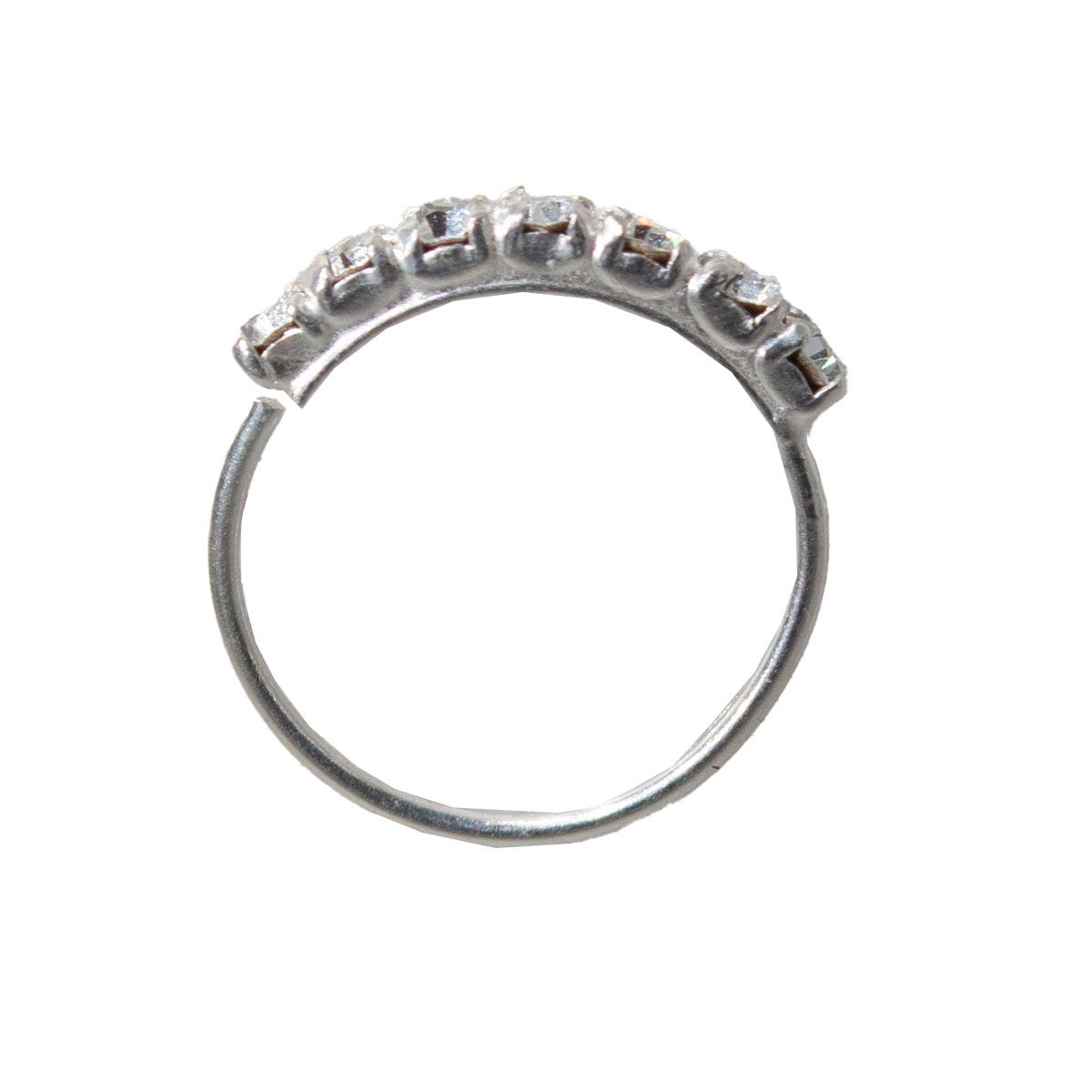 BIJOUTERIA LB20 SPA - Aros de Plata Piercing con Banda Brillante - Plata
