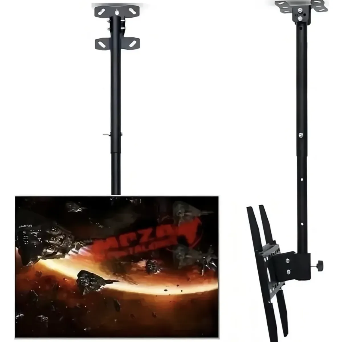 GENERICO - Soporte Tv Techo O Pared Ajustable Base 26 A 60 Color Negro