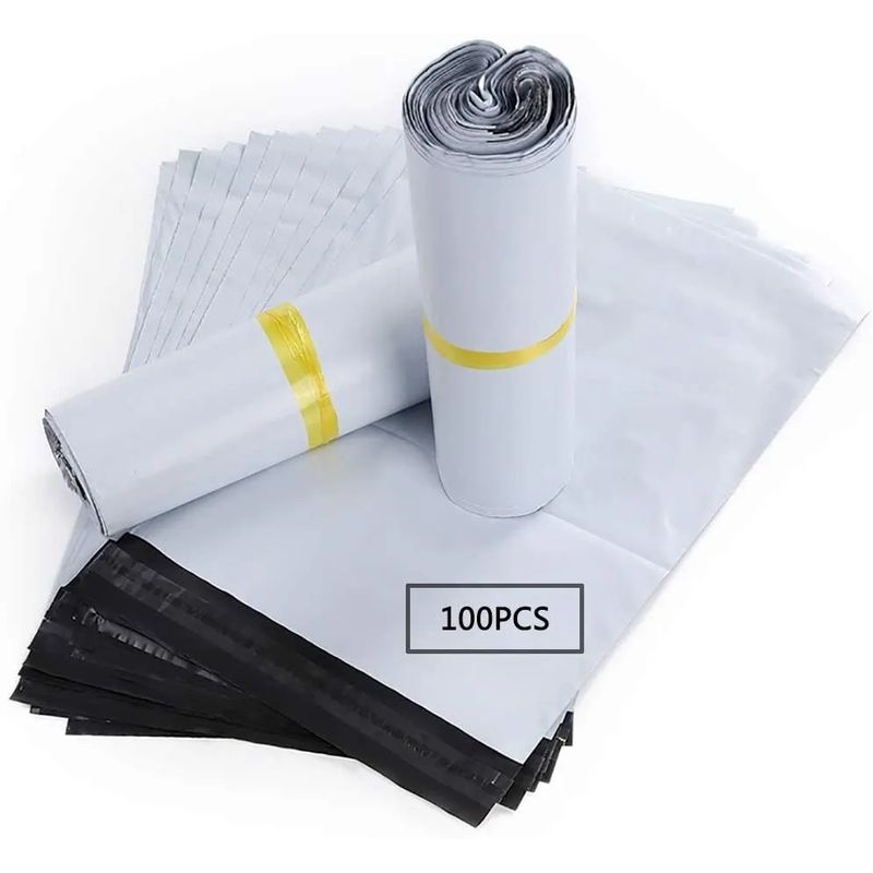 LISM - X100 Bolsas Plásticas Sobres Courier Autoadhesivo 25x35cm