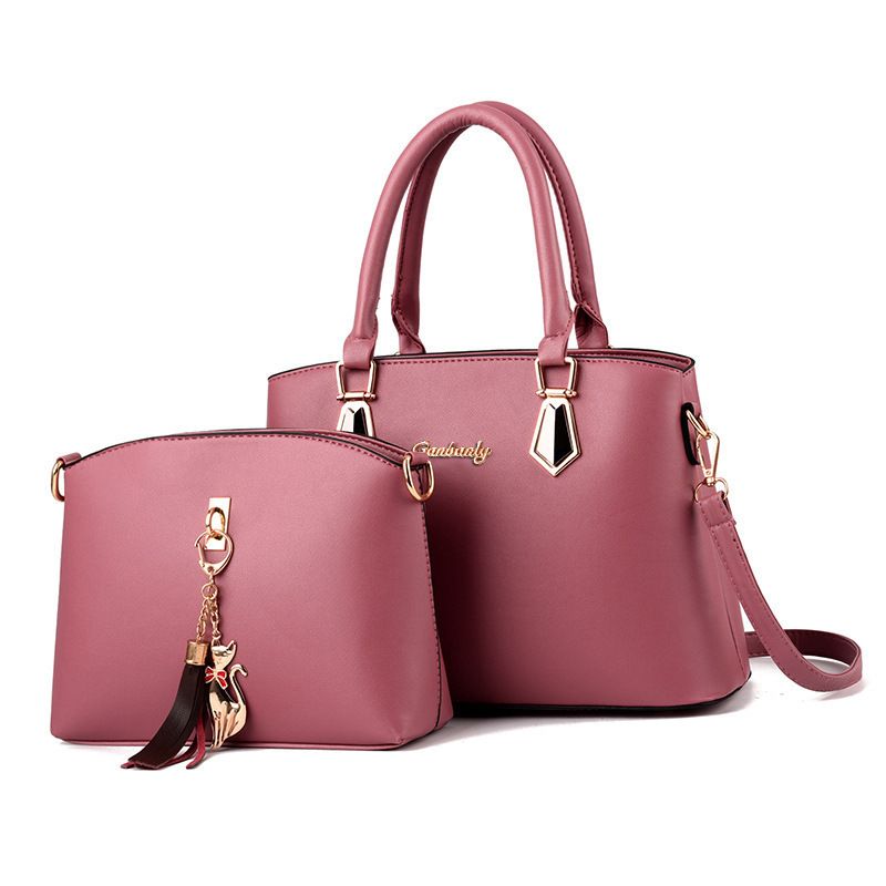 DANWEILE - 2 unidset de Bolsos de mano informales a la moda para mujer Rosa