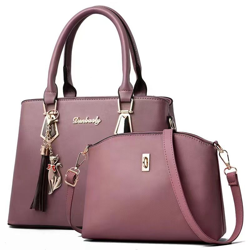 DANWEILE - 2 unidset de Bolsos de mano informales a la moda para mujer Morado