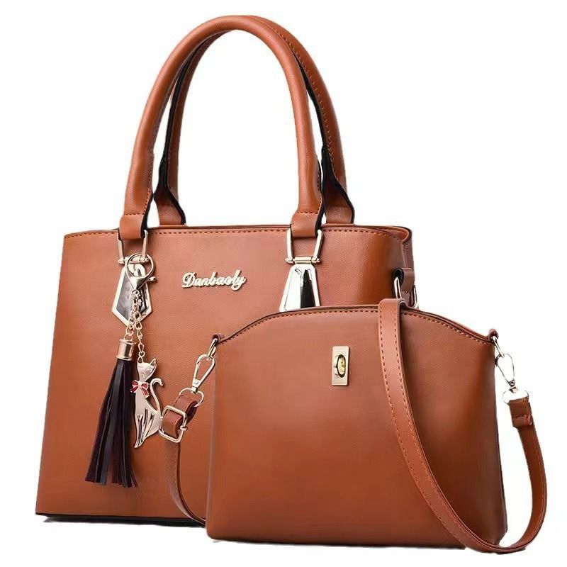 DANWEILE - 2 unidset de Bolsos de mano informales a la moda para mujer Amarillo