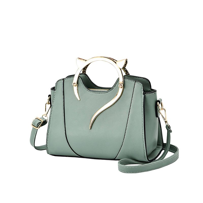 DANWEILE - Bolso bandolera con asa y correa desmontable para oreja de gato Verde
