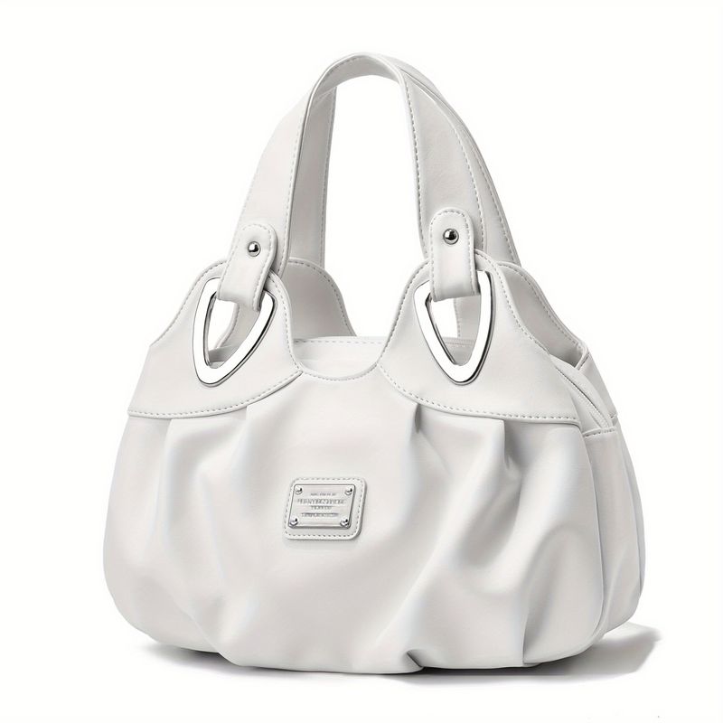 DANWEILE - Bolso de mano de cuero PU con estampado para mujer - Blanco