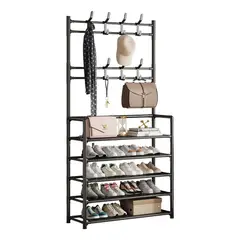 EVERSO - Zapatero Organizador Colgador Zapatos Armario Perchero Negro