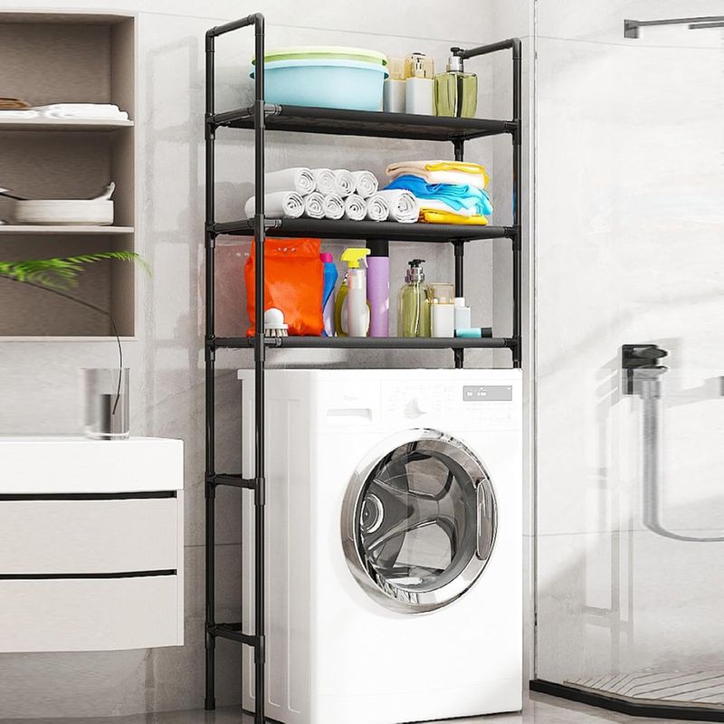 EVERSO - Organizador Estante De Lavadora Bañometalico Rack 3 Niveles