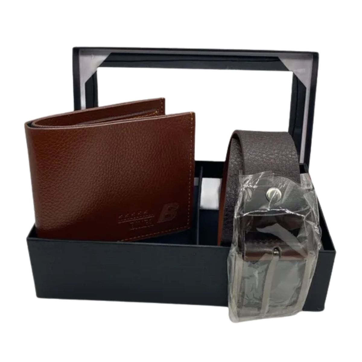 EKOL TACTICA MILITAR - Cartera Billetera Vintage Cuero Con Cinturón De Cuero Detalle Regalo