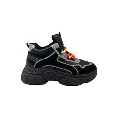 HERIEL - Zapatilla Negra Plataforma Mujer