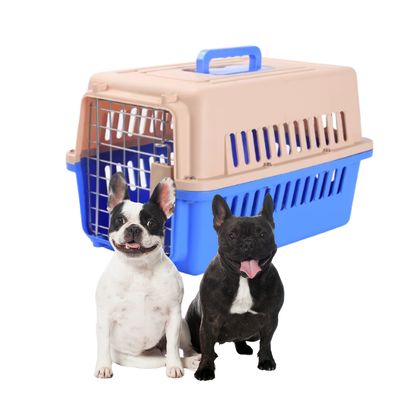 Imagen 2 del producto Jaula transportadora perros pequeños 58 cm Celeste