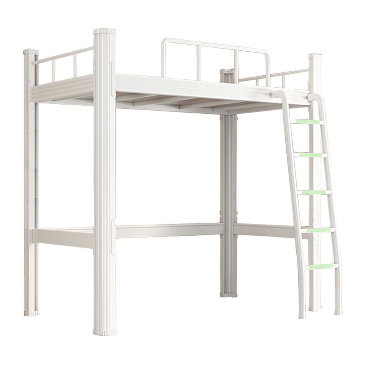 GENERICO - Cama alta Strong 1.5 plaza blanco