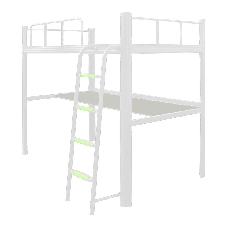 GENERICO - Cama alta con escritorio Strong 1 plaza blanco